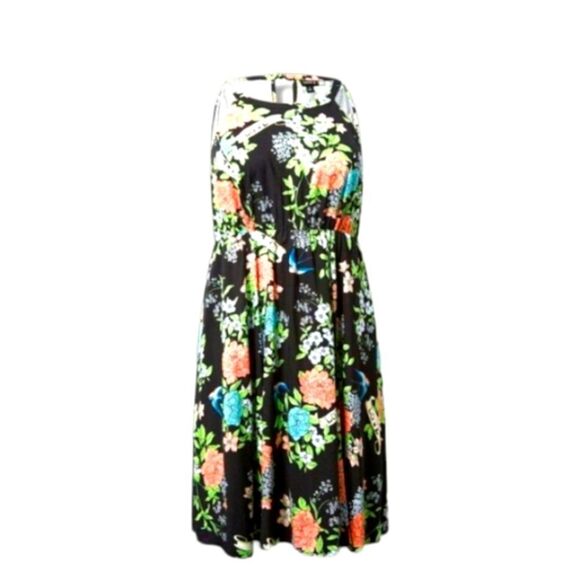 TORRID MINI Wash Challis Halter Neck Hi-Lo Tank dress 4X - Picture 2 of 12